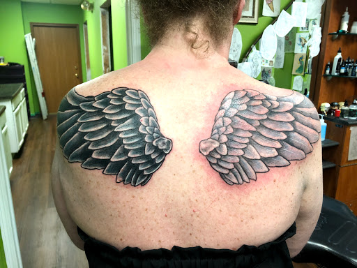 Explore gojo tattoo ideas, creative tattoo ideas in Springfield, available at Poke and a Rub art studio