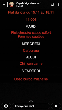 Restaurant de spécialités alsaciennes Au Cep de Vigne à Strasbourg - menu / carte