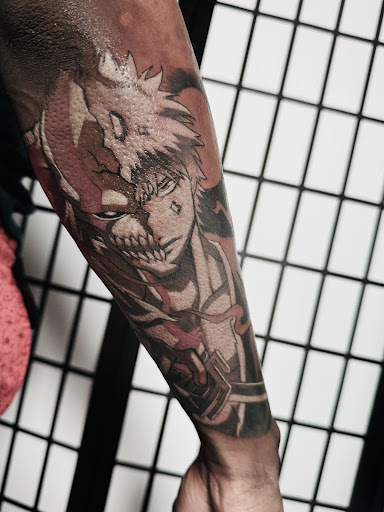 Explore tiger shark tattoo ideas, creative tattoo ideas in Norcross, available at Brotherhood Tattoo