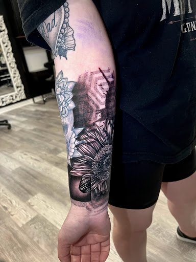 Explore forearm sleeve tattoo ideas for guys, creative tattoo ideas in Mesa, available at Next Wave Tattoos and Piercings