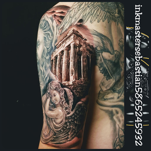 Explore upper chest tattoo ideas, creative tattoo ideas in Warren, available at Dark Horse Tattoo Co. LLC.