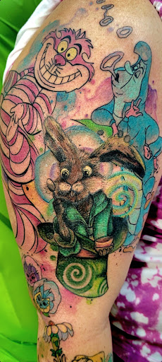 Explore spongebob tattoo ideas, creative tattoo ideas in Benton, available at Spectrum Tattoo