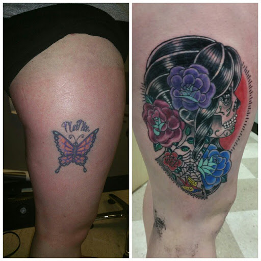 Explore grandparent tattoo tribute ideas, creative tattoo ideas in Spartanburg, available at The Gallery Tattoo Shop Spartanburg