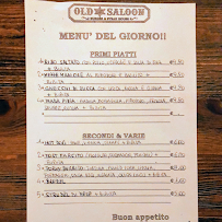 Restaurant Old Saloon à Trieste (le menu)