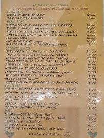 Menu du La Ghianda à Sansepolcro