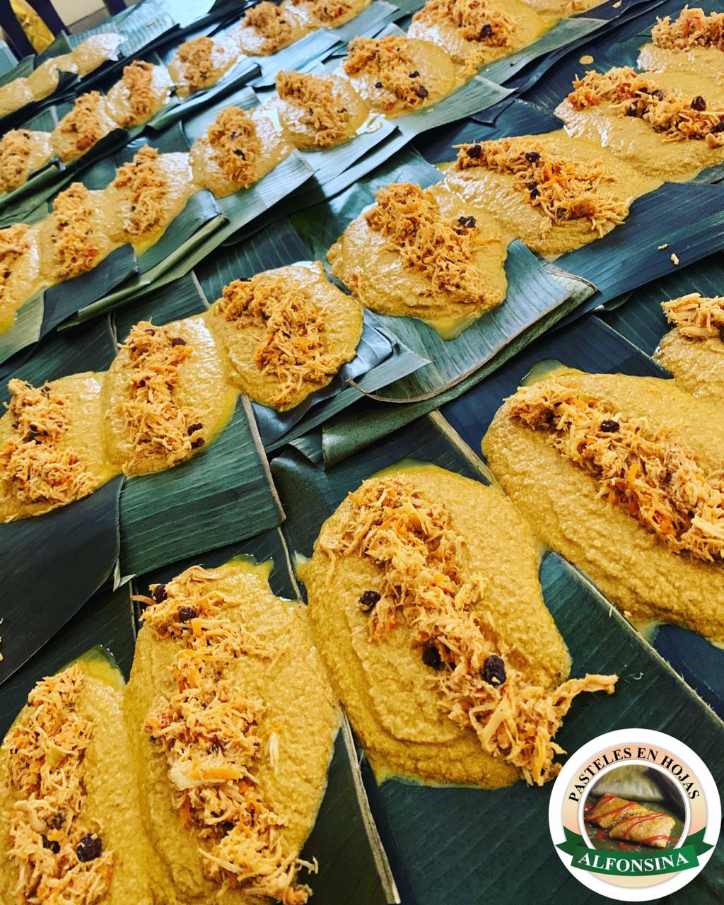 Alfonsina pasteles en hoja