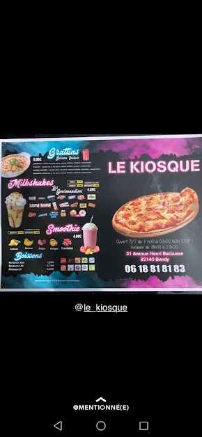 Le Kiosque pizza à Bondy (Seine-Saint-Denis 93)
