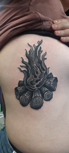 Explore fishing lure tattoo ideas, creative tattoo ideas in Austin, available at Moms Tattoos