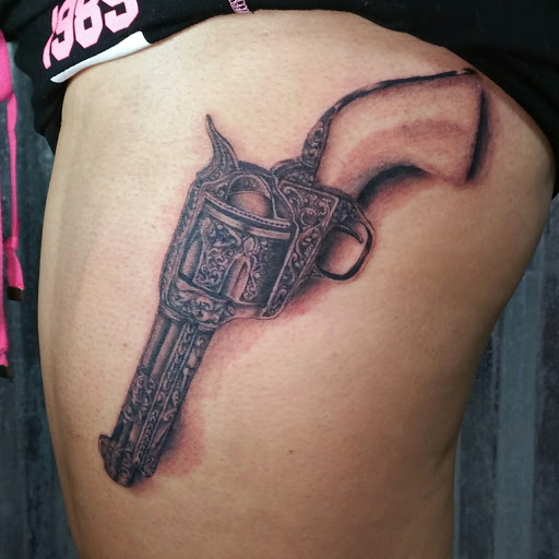 Explore bridge tattoo ideas, creative tattoo ideas in Foley, available at Black Sheep Custom Tattoos and Piercings