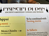Principi di Dan à Cagliari menu