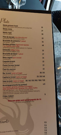 Le Coq Noir à Clichy menu