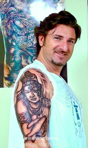 Explore tribal back tattoo ideas, creative tattoo ideas in Garden Grove, available at Anna Hang Tattoo