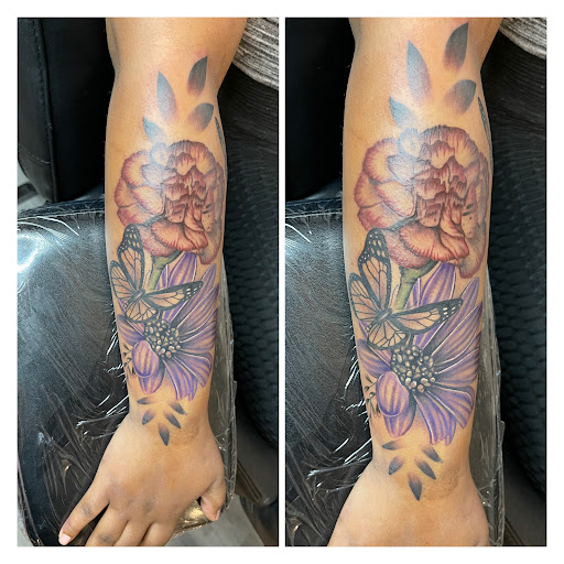 Explore tattoo ideas for dead dog, creative tattoo ideas in Madison, available at Elevation Ink Tattoo Studio