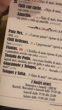 Carte du Ristorante messicano Lissone, La Penca del Maguey à Lissone