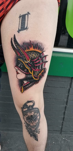 Explore elbow tattoo ideas, creative tattoo ideas in Radcliff, available at Iron Orchid Tattoo Radcliff