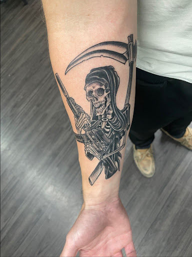 Explore arizona flag tattoo ideas, creative tattoo ideas in Twentynine Palms, available at Hilltop Tattoo Company