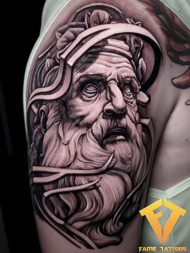 Explore italian american tattoo ideas, creative tattoo ideas in Hialeah, available at Fame Tattoos