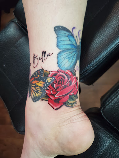 Explore cliff tattoo ideas, creative tattoo ideas in Albuquerque, available at Relic Tattoo Co.