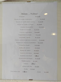 Menu du Ristorante Il Setaccio à Pescocostanzo