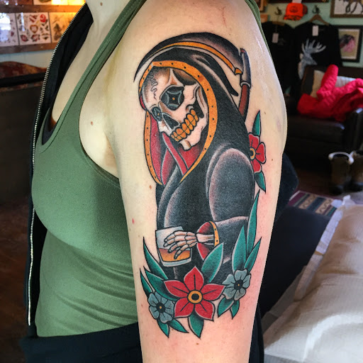 Explore single needle tattoo ideas, creative tattoo ideas in Houghton, available at Bramble & Stag Tattoo Parlour