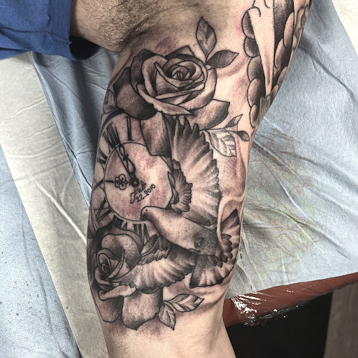 Explore husband name tattoo ideas small, creative tattoo ideas in Gadsden, available at Sacred Art Tattoo Company