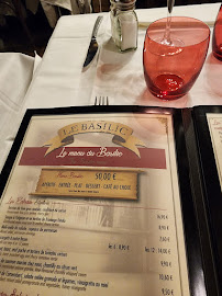 Le Basilic à Paris menu
