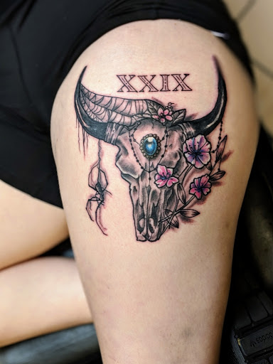 Explore australian shepherd tattoo ideas, creative tattoo ideas in Beverly Hills, available at R-N-R Custom Tattoos