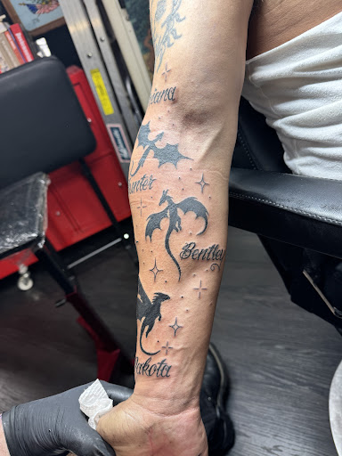 Explore tattoo ideas for shoulder woman, creative tattoo ideas in Torrington, available at Head 2 Toe Tattoo