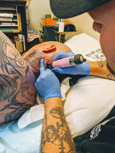 Explore head tattoo ideas for females, creative tattoo ideas in Tea, available at Red Arbor Tattoo