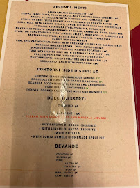 Menu / carte de Trattoria Etruria 39 à Rome