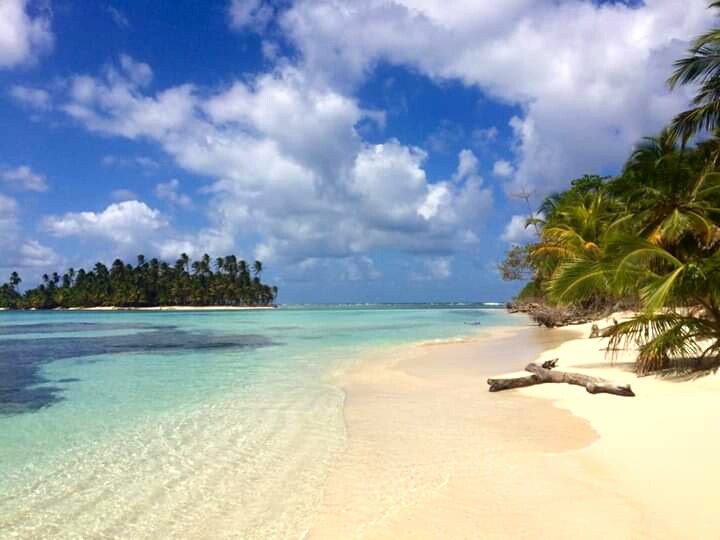 Foto von Iguana island beach mit feiner weißer sand Oberfläche