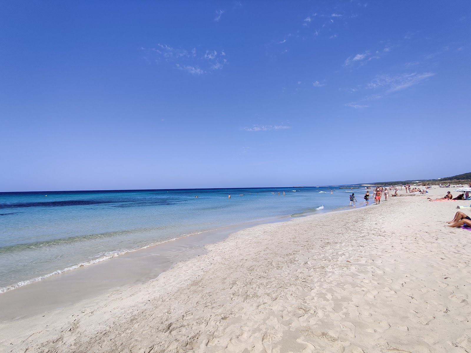 Photo de Son Bou Beach avec court et droit