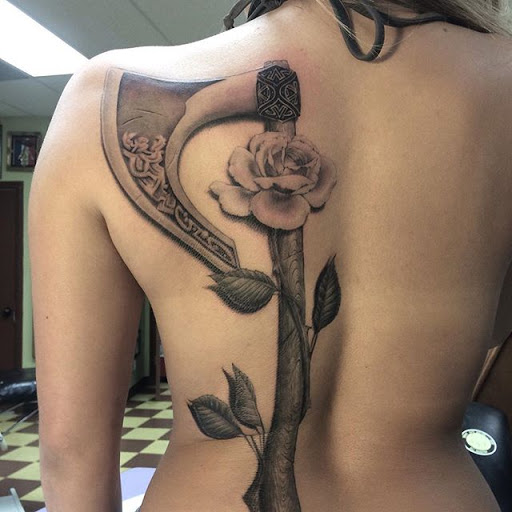 Explore small rose tattoo ideas, creative tattoo ideas in Vista, available at American Tattoo Vista