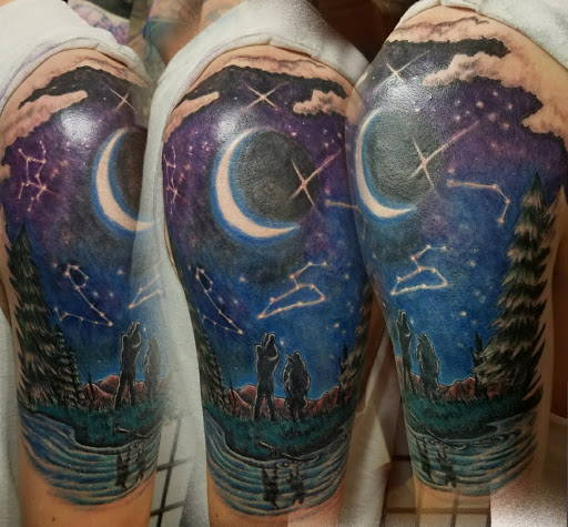Explore dog print tattoo ideas, creative tattoo ideas in Linn Creek, available at Hillard Skillard Tattoos, LLC.