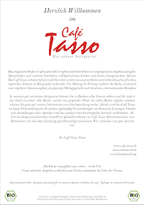 Café Café Tasso - Das andere Antiquariat à Berlin (le menu)