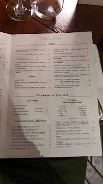 L'Absinthe Restaurant à Honfleur menu