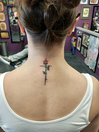 Explore cake tattoo ideas, creative tattoo ideas in Crystal Lake, available at Monster Ink Tattoo & Piercing Studio