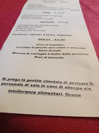 Frazione Cappellazzo à Cappellazzo menu