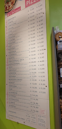 Pizzeria Panificio Dinapoli à Terlizzi (la carte)