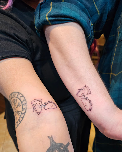 Explore heartagram tattoo ideas, creative tattoo ideas in Rogers, available at Marble Ink