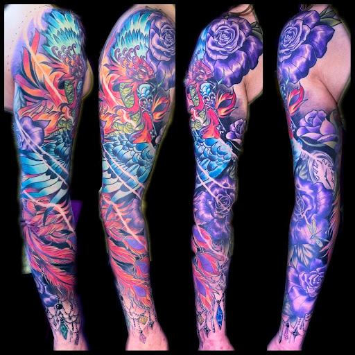 Explore bowhunting tattoo ideas, creative tattoo ideas in Boise, available at Kiera Stone Tattoo Artist