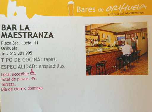 Bar La Maestranza - Pl. Sta. Lucía, 11, 03300 Orihuela, Alicante, España