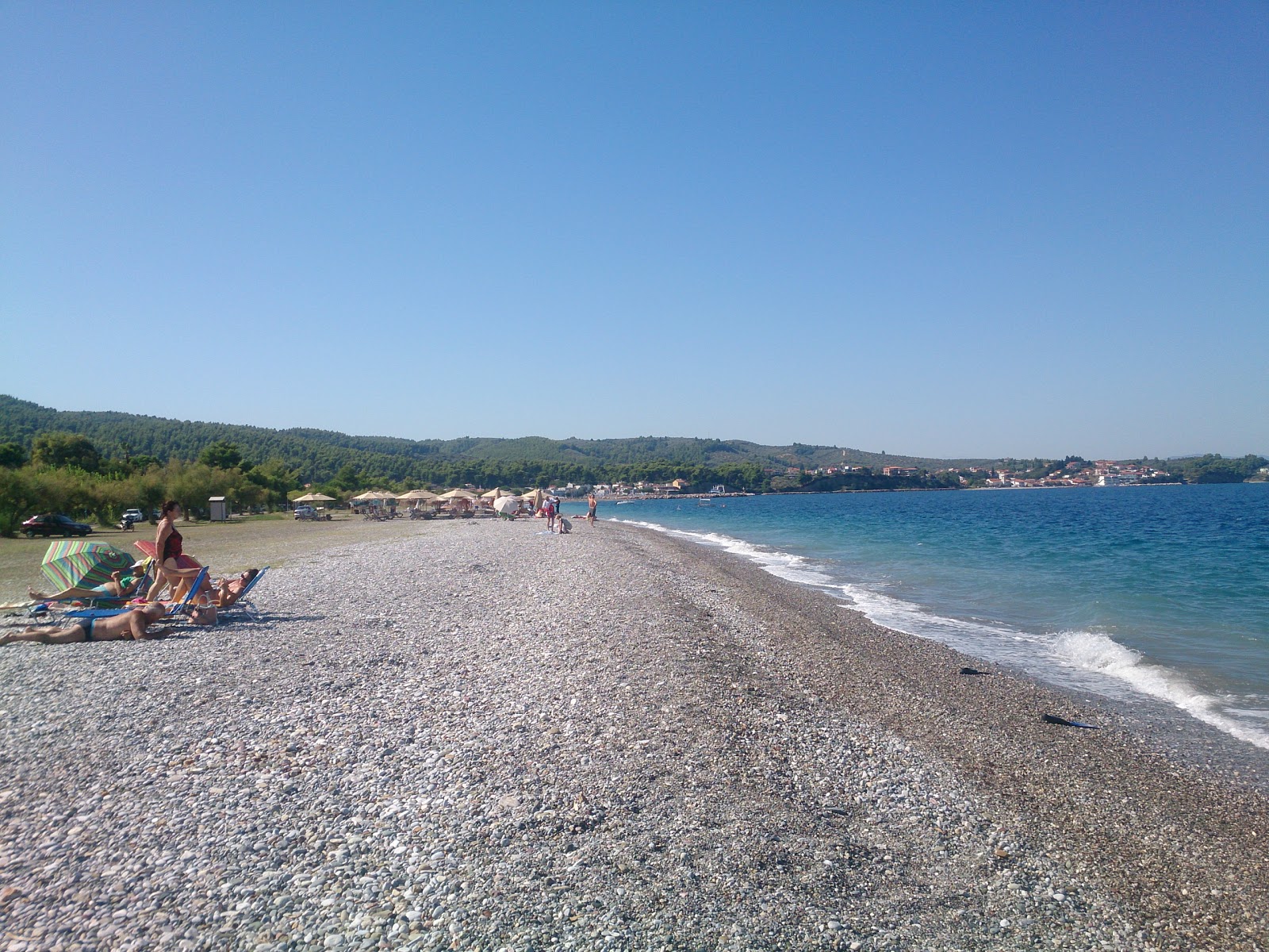 Foto von Pefki beach mit lange, gerade küste