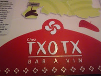 Chez Txotx à Bayonne menu