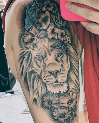 Explore bass tattoo ideas, creative tattoo ideas in Commerce, available at 3X3CUTIV3 INK Tattoos & Piercings