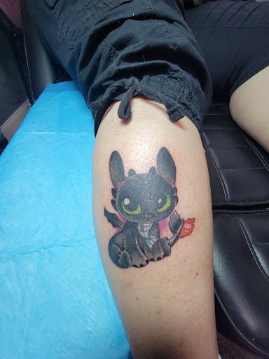 Explore colour tattoo sleeve ideas, creative tattoo ideas in Orange Park, available at Big City Tattoo and Piercing