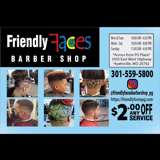 Barber Shop «Friendly Faces Barber Shop», reviews and photos, 3505 East-West Hwy, Hyattsville, MD 20781, USA