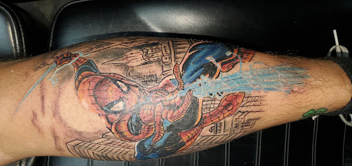 Explore r2d2 tattoo ideas, creative tattoo ideas in Little Falls, available at Skyline Tattoo Studio