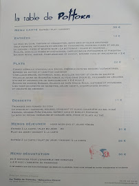 La Table Sébastien Gravé à Bayonne menu
