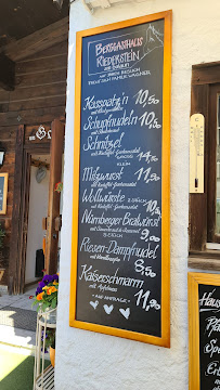 Berggasthaus Riederstein am Galaun à Tegernsee menu